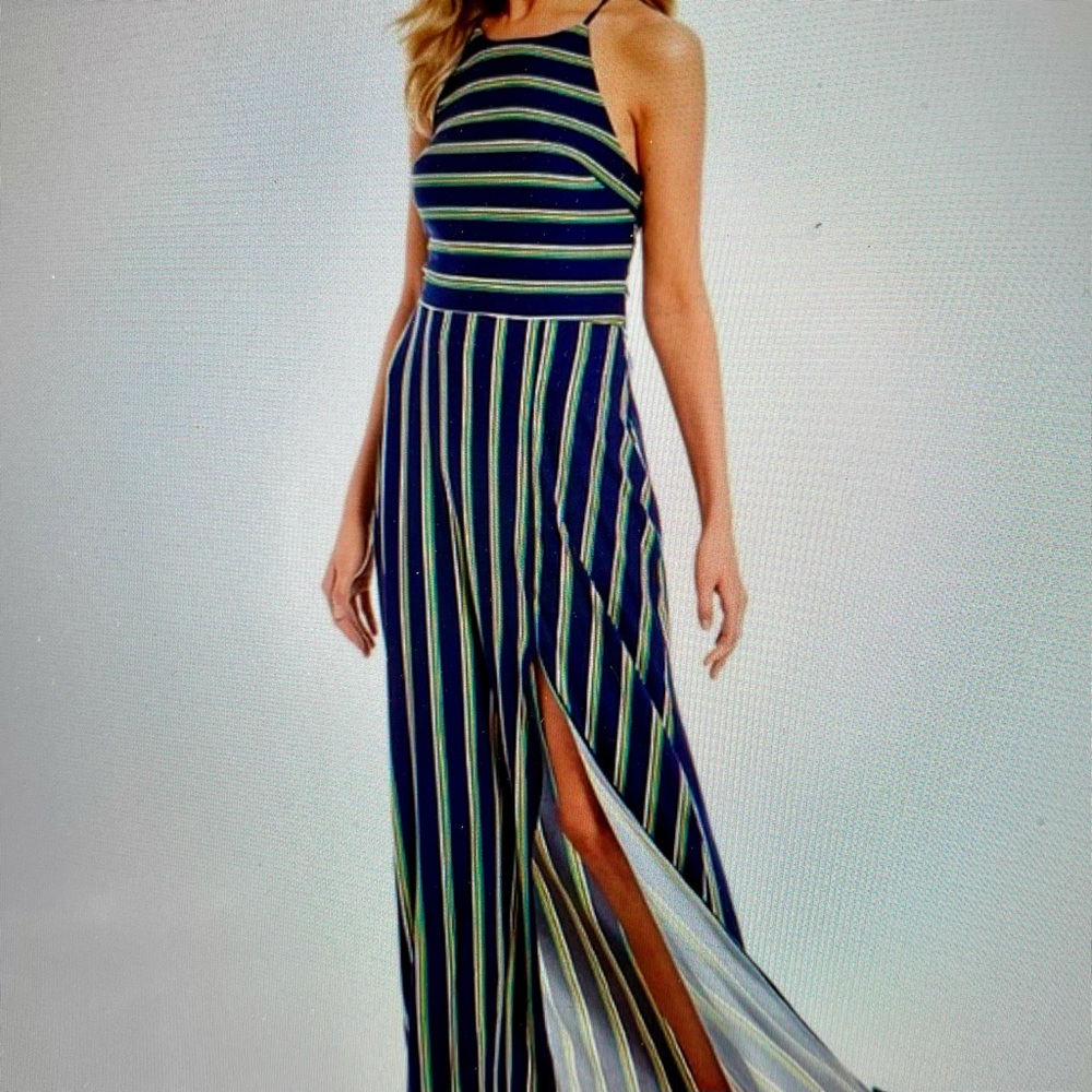 I.N. San Francisco Striped Maxi Dress
